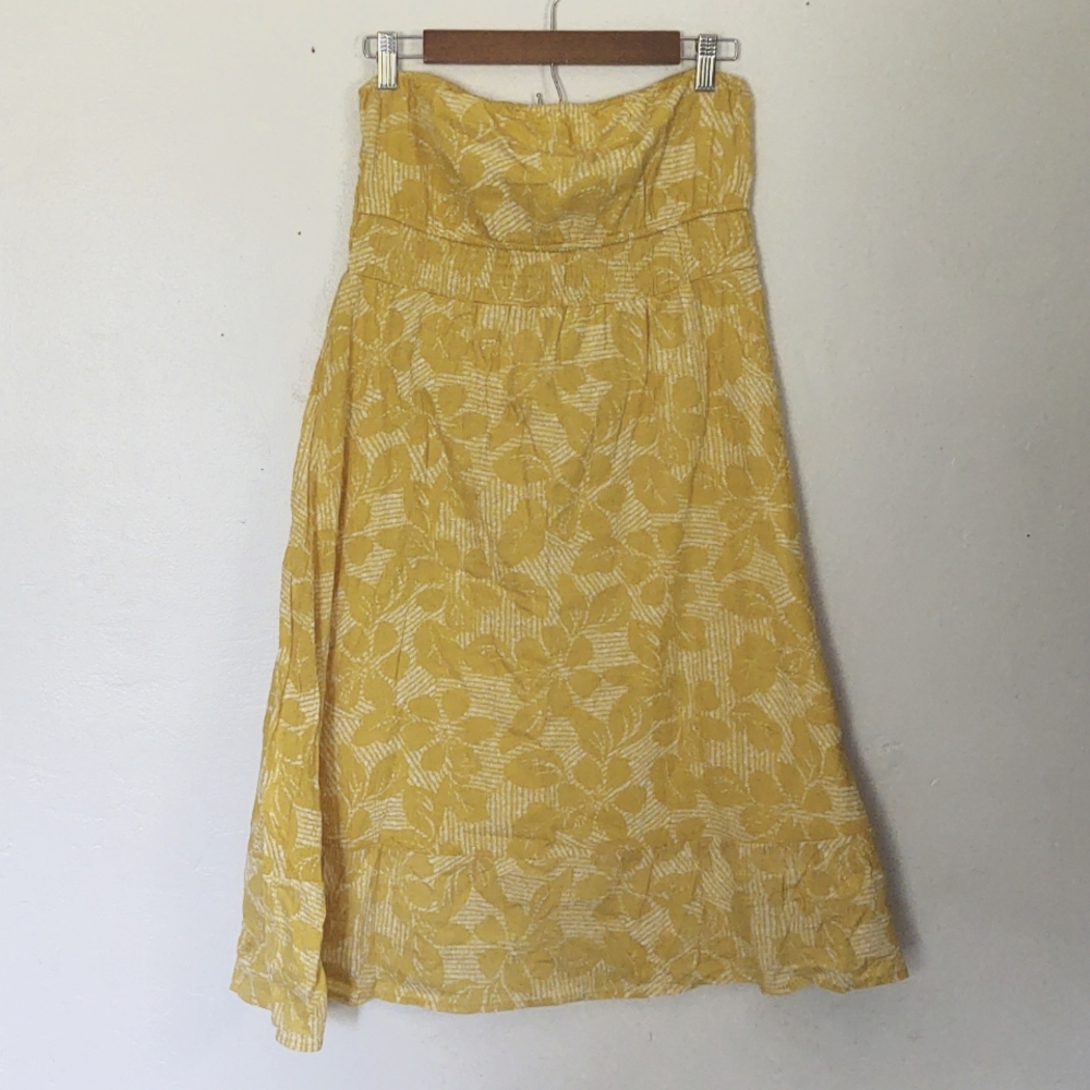 Mossimo Strapless Hawaiian  Hibiscus Flower Print Dress sz Lg Women's